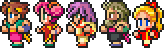 Main cast of Final Fantasy V as Monks.