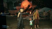 Betty and her dad at the Evergreen Park from FFVII Remake
