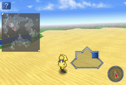 Chocobo ridden on the world map (iOS).