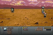 Celes poisoned in Final Fantasy VI (GBA).