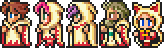 Main cast of Final Fantasy V as White Mages