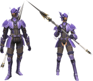 Elvaan Dragoons in Artifact Armor.
