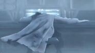 Hojo's dead body in the introduction of Dirge of Cerberus -Final Fantasy VII-.