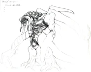 Onyx Dragon (unused) FFVII Art