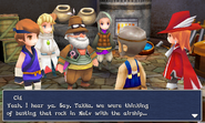The party and Cid speaking with Takka (English version).