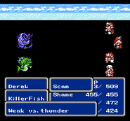 Scan in Final Fantasy III (NES).