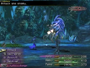 FFX-2 Lady Luck Attack.png (496 KB) Yuna as a Lady Luck attacking in Final Fantasy X-2.