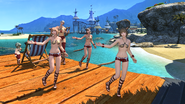 Dancing miqo'tes in Costa del Sol.