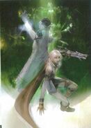 Concept art of Lightning and Snow for a promo poster.