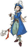 Um hume Blue Mage em Final Fantasy Tactics Advance.