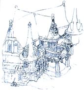 Concept art of the inn.