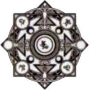 Um dos selos no templo.