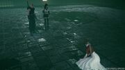 Cloud Tifa Aerith in the sewers from FFVII Remake
