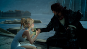 Lunafreyas healing touch on Ardyn in FFXV