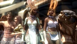 Two viera during the opening FMV in Final Fantasy XII.