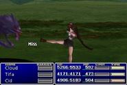 Tifa using Deathblow in Final Fantasy VII.