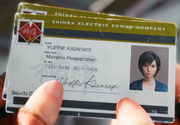 Yuffies fake Shinra ID card from FFVIIR INTERmission