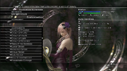 Adornment menu from Lightning Returns FFXIII