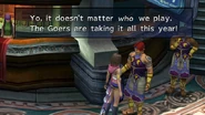 Bickson bragging in Final Fantasy X-2.