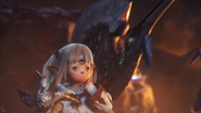 The "signature" Lalafell White Mage in the "End of an Era" cinematic.