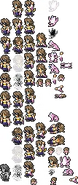 Sheet of Yuna's Summoner sprites.