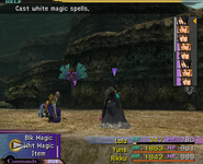 The party in Critical (25%) in Final Fantasy X.