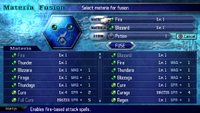 VIICC Materia Fusion Menu