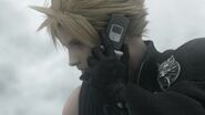 Cloud using the phone in Final Fantasy VII: Advent Children.