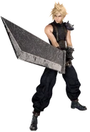 Cloud Strife from FFVII Remake battle render