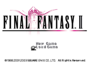 FFII PSX Title Screen