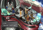 Quistis pilots the Ragnarok from FFVIII Remastered