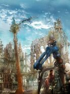 Artwork of Gran Pulse civilization from Final Fantasy XIII.