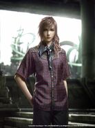 Lightning modelling a new outfit from the Prada 2012 Men's Spring/Summer Collection.