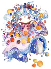 Artwork by Yoshitaka Amano.