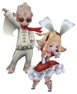 Edea and Ringabel as Performers in Bravely Default.