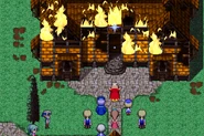 The villagers attempting to stop the fire (2014 mobile/Steam).