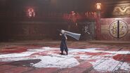 Clouds victory pose on the Corneo Colosseum from FFVII Remake