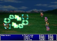 Sleep cast on the enemy party in Final Fantasy II (PS).
