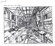 Early concept art of Wall Market.