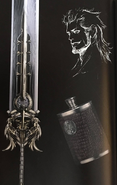 Artwork of Gladiolus and accessories associated with him.