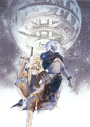 TAY Novel Cover 2.png (1.55 MB) The back cover artwork of the novel, featuring Kain with Golbez by Akira Oguro.