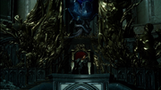 Ardyn on the throne in FFXV Episode Ardyn