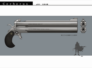 Concept art of Hojo's gun for Dirge of Cerberus -Final Fantasy VII-.