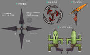 Yuffies shurikens concept art from FFVII RI