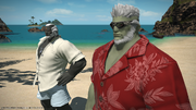 Hyllfyr and Eynzahr from FFXIV island