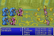 Confuse VI cast on the party in Final Fantasy II (GBA).