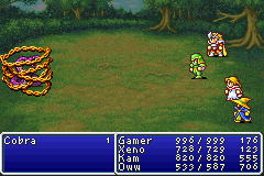 Hold in Final Fantasy (GBA).