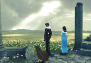 Squall, Angelo, and Rinoa at the field.