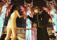 Squall and Rinoa dancing to the Waltz for the Moon.