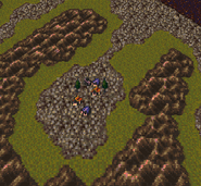 Zozo on the World of Ruin map (SNES).